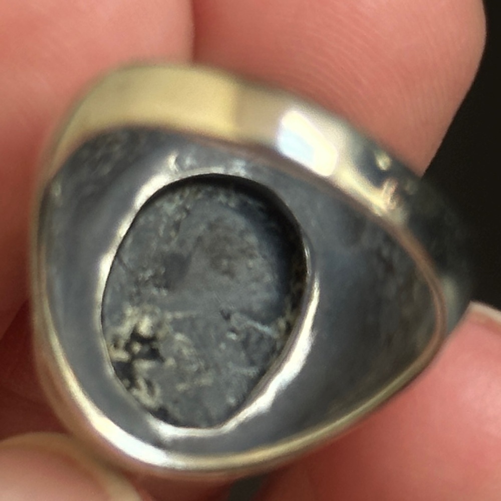 Faceted Black Onyx Ring - Size 6.5 - 925 Sterling Silver - Picture 9 of 12